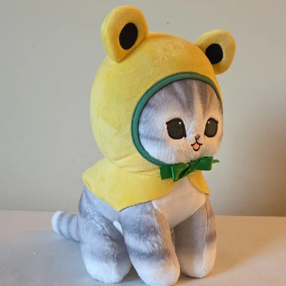 Mofusand Grey Cat With Yellow Frog Hoodie Round 1 Prize - Picture 6 of 11